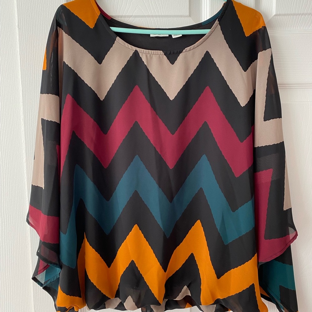chevron blouse, XL, Cato